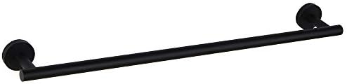 Sturdy Stainless Steel Bathroom Towel Bar Modern Black Design for Home Use