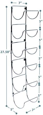 Sorbus 6-Piece Silver Metal Towel Rack Wall-Mounted Storage Organizer