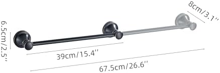 Adjustable Black Bathroom Towel Bar