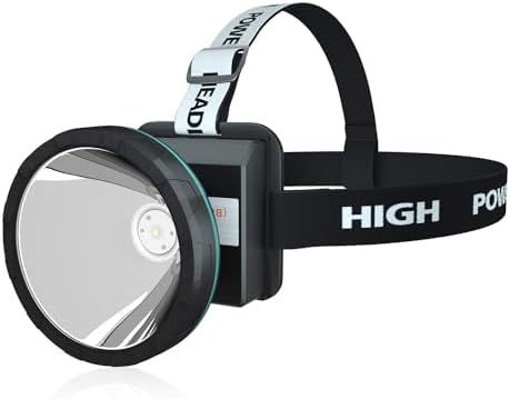 Bright Headlamp - Rechargeable LED Torch for Mining Camping Hiking Fishing
