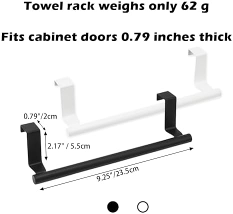 SITAKE 4PCS Cabinet Door Towel Bar Black