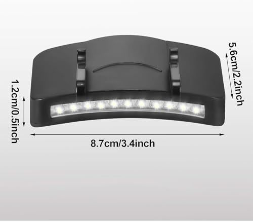 Mudder 2-Piece Hat Light Clip 11 LED Cap Lights