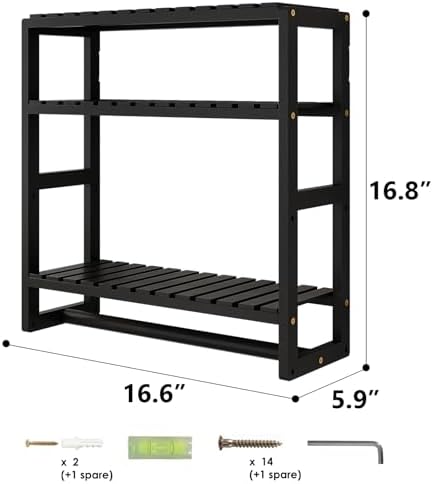 Bathroom Storage Organizer with Bamboo Shelf