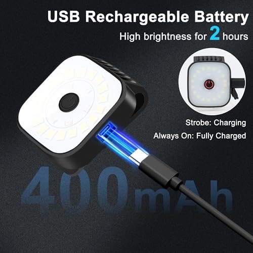 Sturdy Night Running Lights for Men Women - 12 LED Clip-On Flashlight