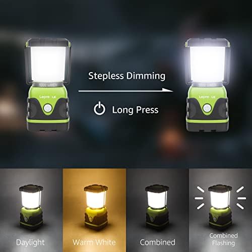 Lighting EVER Lepro Bundle 2 Packs 1000LM LED Camping Lantern