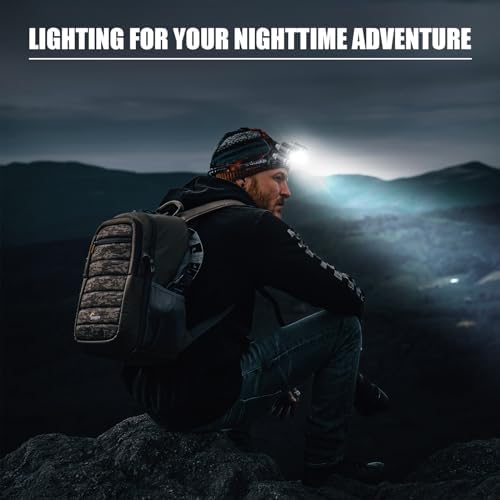 12000 Lumens Rechargeable LED Headlamp for Camping Hiking Hunting