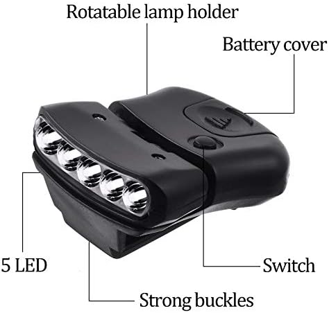 Mudder 6-Piece Clip Headlamp Set for Hunter anglers