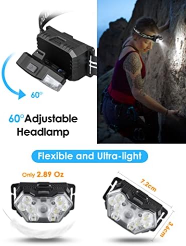 Lsnisni 9 LED Headlamp 2 Pack