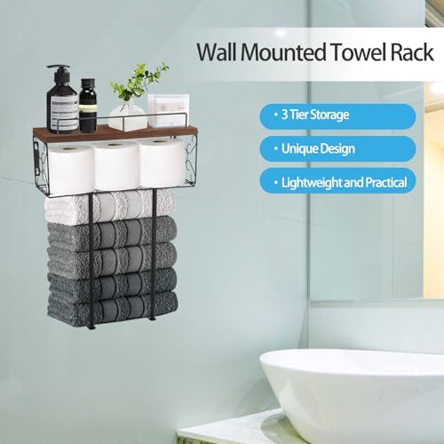 Stylish Wall-Mount Towel Rack for Efficient Storage