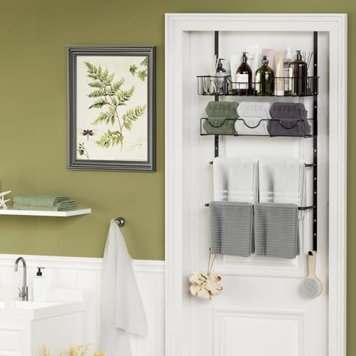 4-Tier Towel Rack for Bathroom Over the Door