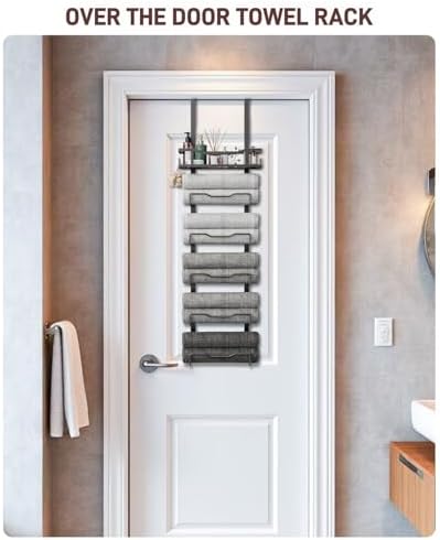 Compact No-Drill Bathroom Towel Rack