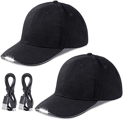2-Piece LED Baseball Cap for Fishing Camping More