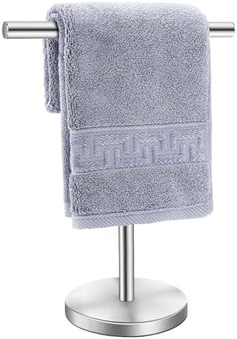 Sturdy Stainless Steel T-Shape Towel Holder Stand for Bathroom