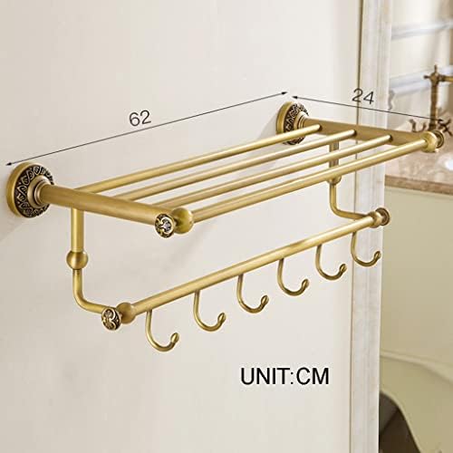 Elegant European Antique Copper Bath Towel Rack