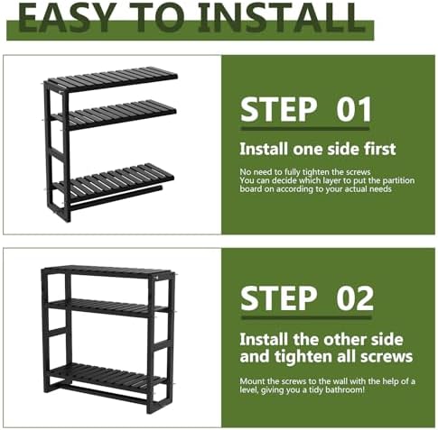 Bathroom Storage Organizer with Bamboo Shelf