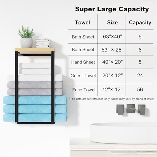 Bathroom Towel Rack Black