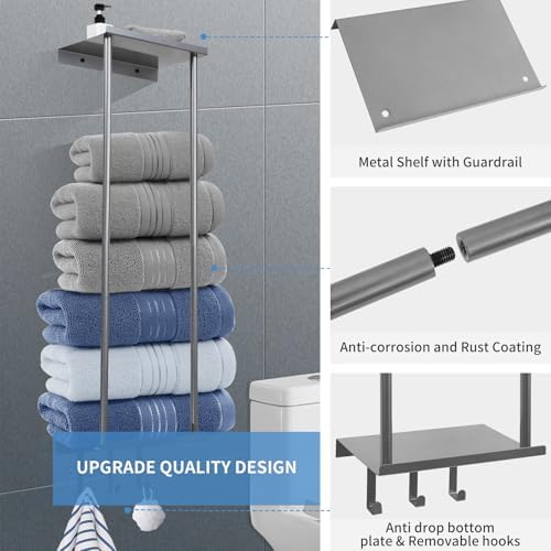 StylishToArray Wall-Mounted Towel Rack Space-Saving Modern Design