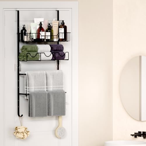 4-Tier Towel Rack for Bathroom Over the Door