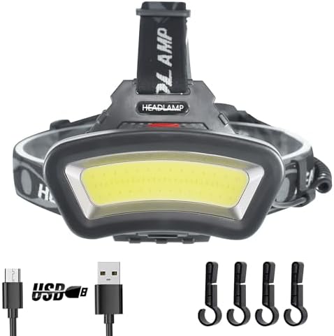 Durable Rechargeable Headlamp for Night Fishing Construction