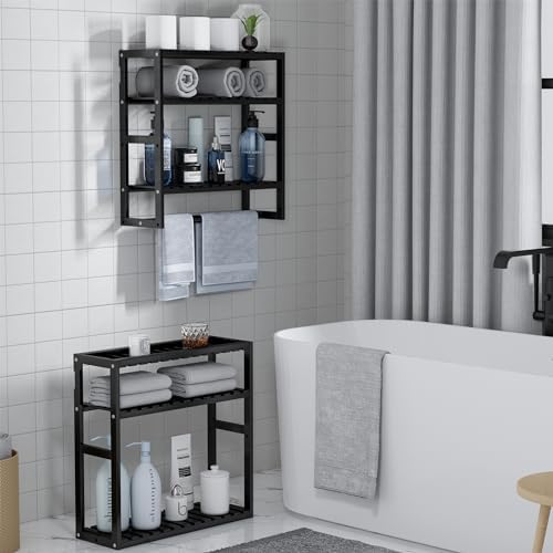 PPN Bamboo Towel Rack for Small Spaces
