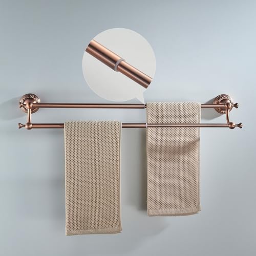Adjustable Red Copper Bath Towel Holder