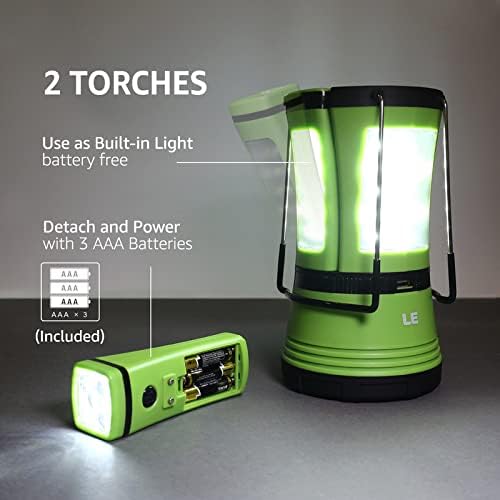 LED Camping Lantern Rechargeable 600LM Detachable Flashlight Camping Essentials
