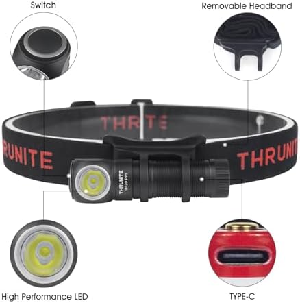 ThruNite TH20 Pro II - 1010 Lumens Rechargeable LED Headlamp for Hiking Camping