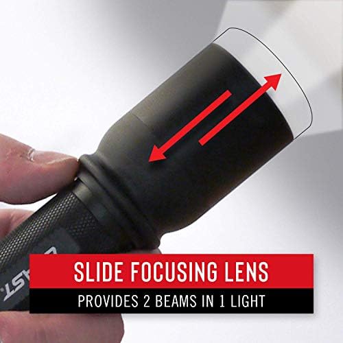 1000 LUMEN DUAL POWER FLASHLIGHT WITH PURE BEAM SLIDE FOCUS
