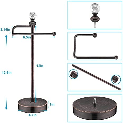 Bathroom Towel Holder with Crystal Ball Stylish Durable Towel Rack for Home