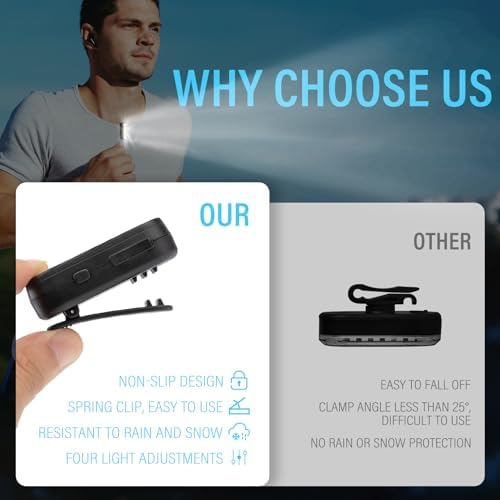 2-Piece Running Light_clip-on Flashlight for Runners