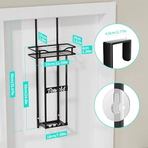 HapiRm Over the Door Towel Rack