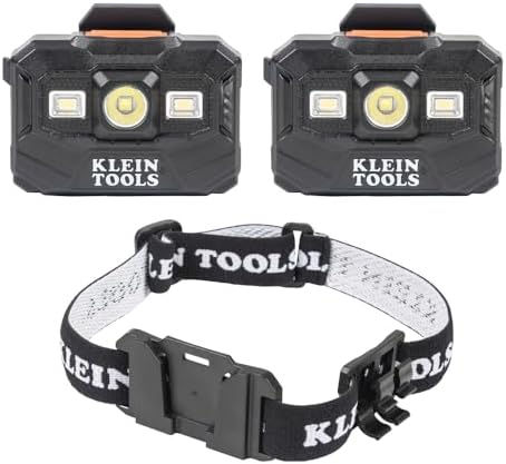 Klein Tools Rechargeable LED Headlamp Set with Bracket Fabric Strap