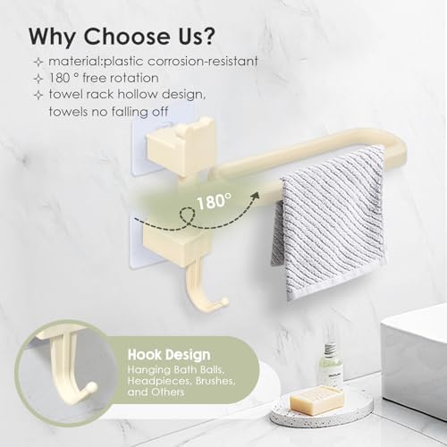 No Drill Swivel Towel Rack