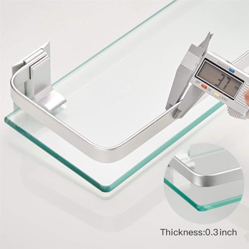 Sturdy Durable Glass Bath Shelf