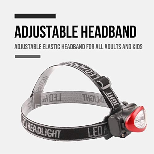 Lichamp 10-Piece Headlamp Set - 12 LED 3 Modes Adjustable Headband