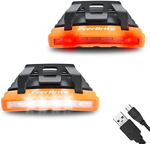 EverBrite 2-Pack Rechargeable Hat Lights Waterproof Pivoting