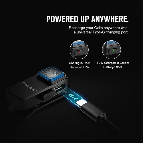 OLIGHT Oclip Rechargeable Dual Light Source EDC Clip-On Flashlight - 300 Lumens
