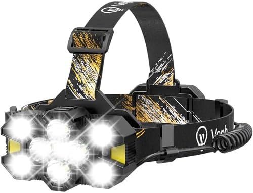 Voph Rechargeable Headlamp 25000 Lumens 12 Modes Motion Sensor