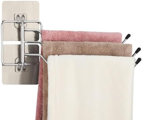 3-Arm Swivel Towel Rack for Space-Saving Use