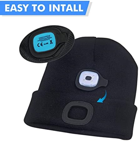 Powerful Safe Rechargeable LED Flashlight for Beanie Hats