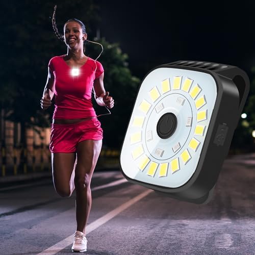 Sturdy Night Running Lights for Men Women - 12 LED Clip-On Flashlight