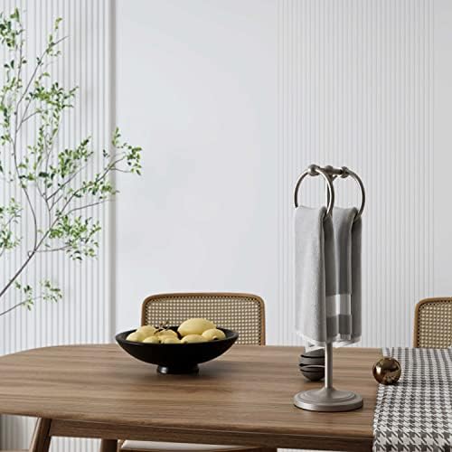 Space-Saving Stainless Steel Towel Holder with Anti-Slip Base