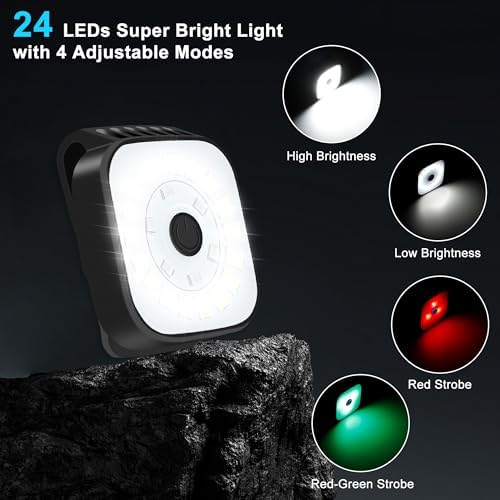 Sturdy Night Running Lights for Men Women - 12 LED Clip-On Flashlight