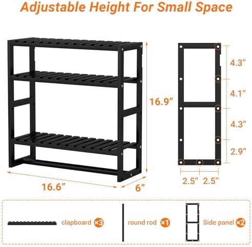 PPN Bamboo Towel Rack for Small Spaces
