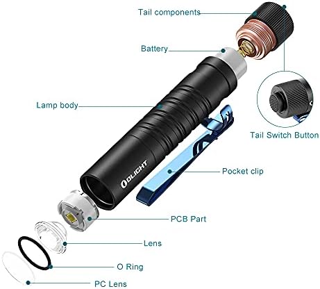 Dual-Output EDC Flashlight 300 Lumens Compact Design Tail Switch Long Battery Life