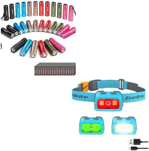 The 30-Pack Mini Flashlight Set Rechargeable Headlamp