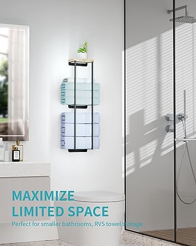 Stylish 2-Tier Metal Towel Rack