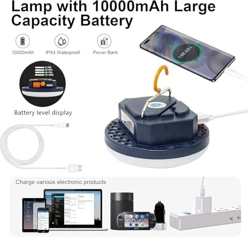 IPX4 Waterproof 4000LM Rechargeable LED Camping Lantern