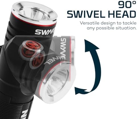 NEBO SWYVEL - Wireless Rechargeable Aluminum Flashlight with Rotating Head