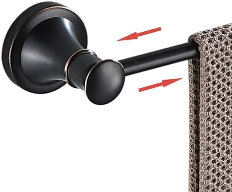 Adjustable Black Bathroom Towel Bar